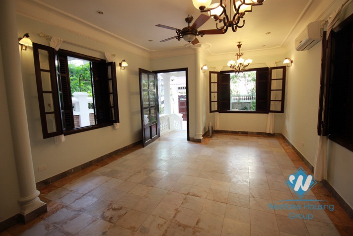 Nice french-designed house for rent near Xuan Dieu street, Tay Ho, Hanoi